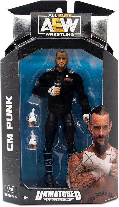 Ringside CM Punk - AEW Unmatched Series 4 Toy Wrestling Action Figure ...