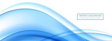 Modern flowing blue wave banner on white background 694635 Vector Art at Vecteezy