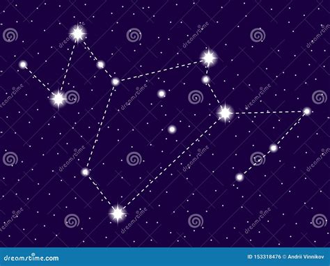 Phoenix Constellation Map On A Starry Space Background Stock Photography | CartoonDealer.com ...