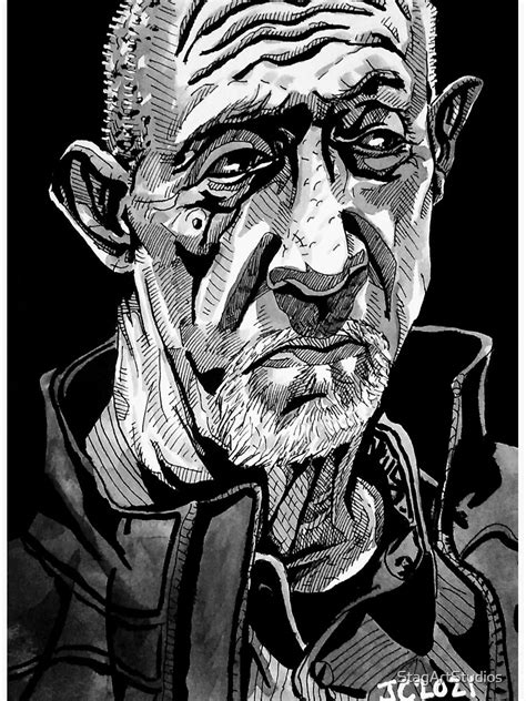 "Mike Ehrmantraut "No Half Measures" portrait (original)" Sticker by ...