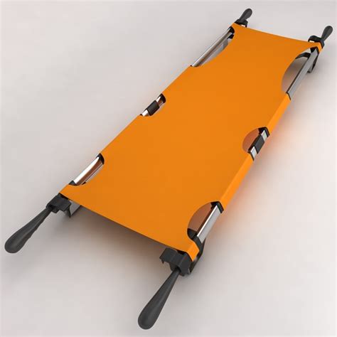 3d model hospital stretcher bed equipment