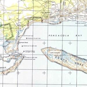 1944 Topo Map of Fort Barrancas Florida Quadrangle - Etsy