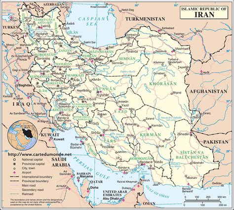 Agrandar el mapa Irán en el mapa mundial