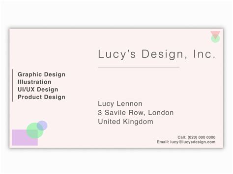 Business Card Design by Manami @LucyInTheSky_WithDesigns on Dribbble