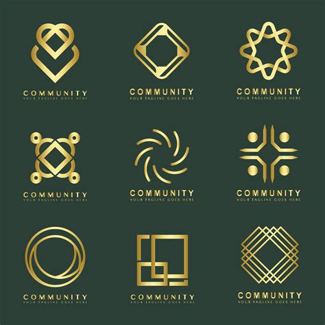 Set of community branding logo design samples - Download Free Vectors ...