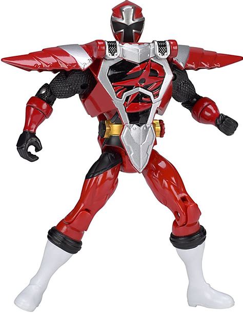 Power Rangers Ninja Steel Deluxe Action Heroes Red Armored Ranger 5 Action Figure Bandai America ...