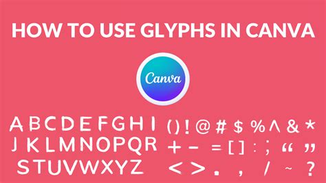 How to Use Glyphs in Canva - Canva Templates