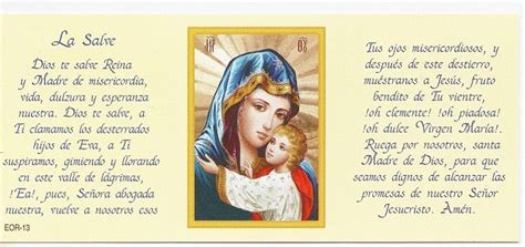 La Salve oración tríptico - Arte Religioso Martha