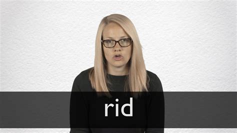 How to pronounce RID in British English - YouTube