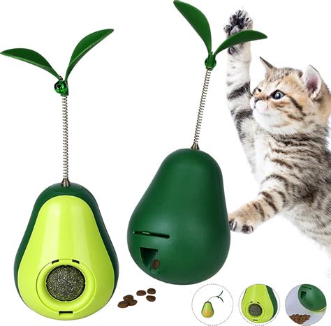 Pawaboo Cat Toys【2 Pack】, Cat Teaser Toys for Slow Feeding Function ...