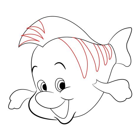 Flounder Little Mermaid Drawing at PaintingValley.com | Explore collection of Flounder Little ...