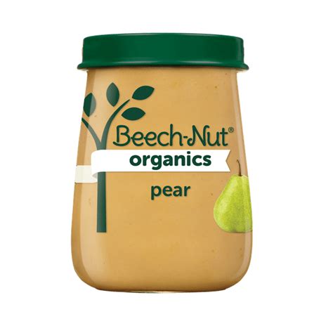 Beech-Nut Organics Stage 1 Organic Baby Food, Pear, 4 oz Jar - Walmart.com