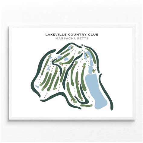 the lakeville country club's logo is shown in green and blue, as well as