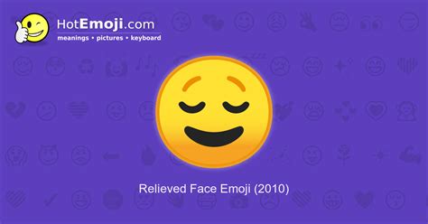 😌 Relieved Face Emoji Meaning with Pictures: from A to Z