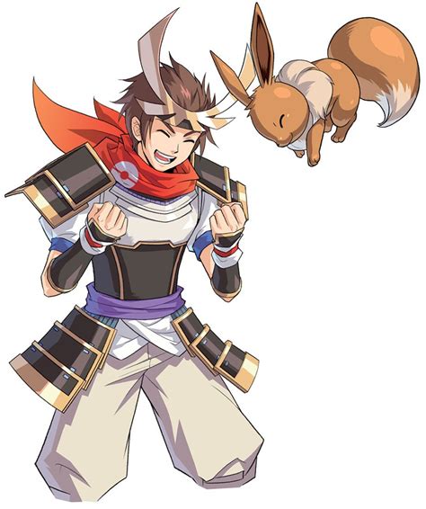 Hero & Eevee - Characters & Art - Pokémon Conquest