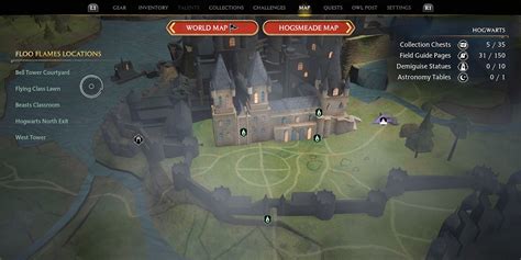 Hogwarts Legacy: Bell Tower Wing Field Guide Page Locations