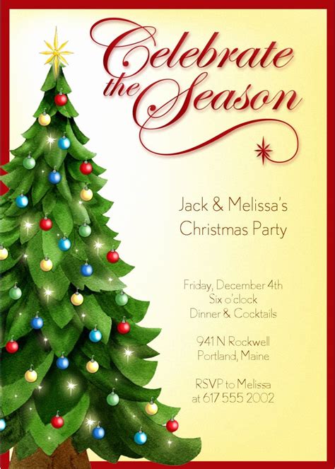 Free Christmas Party Invitations Template Inspirational Christmas Party Invitation Templates ...