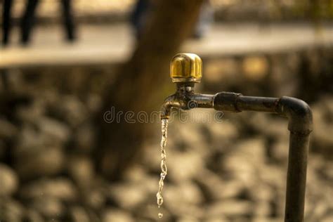 Tap with Running Water Still Photograph Stock Image - Image of cold ...