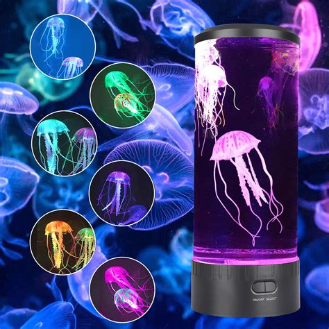 Buy LED Fantasy Jellyfish Lava Lamp Aquarium, EEEkit Electric Round ...