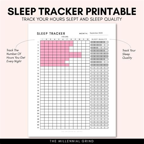 Sleep Tracker Printable Sleep Tracker Template Sleep Tracker Planner ...