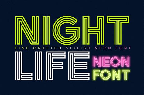 23 Luminous Neon Sign Fonts to Light Up Your Design