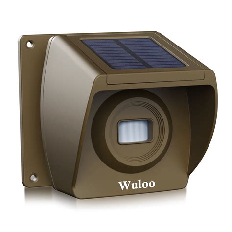 Wuloo Solar Wireless Driveway Alarm Sensor (Sensor only, Brown ...