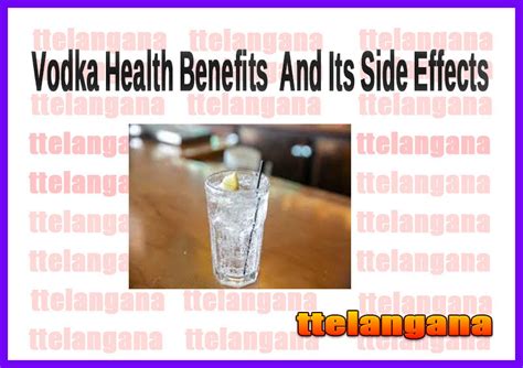 Vodka Health Benefits And Its Side Effects