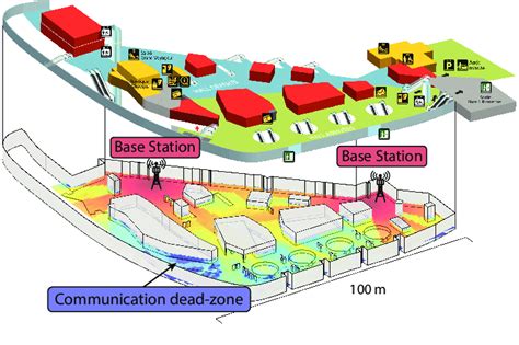 Railway station topographic map and related power heatmap showing the ...