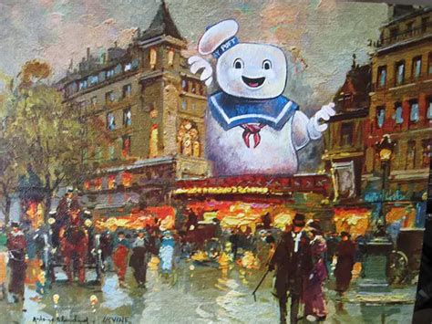 Thrift store paintings revisited with popular culture characters