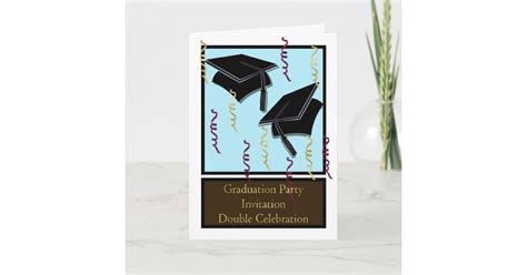 Graduation party Invitation for twins | Zazzle