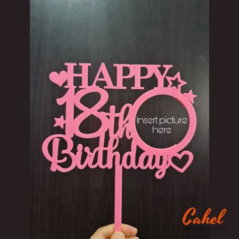 Happy Birthday Debut Cake Topper 18th Birthday Personalized Customized Cake Topper | Lazada PH