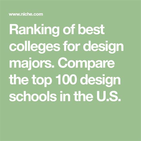 Ranking of best colleges for design majors. Compare the top 100 design ...