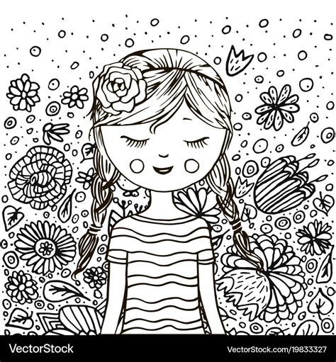 Doodle Art Printable Girl - Free Printable Templates