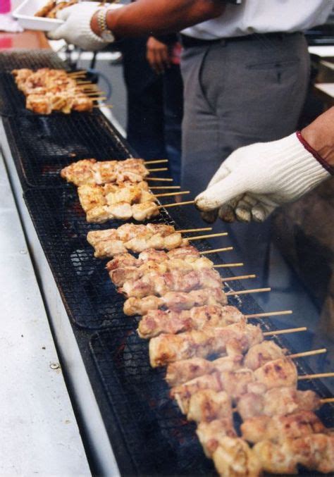 chicken yakitori in 2020 | Japanese street food, Food, Street food