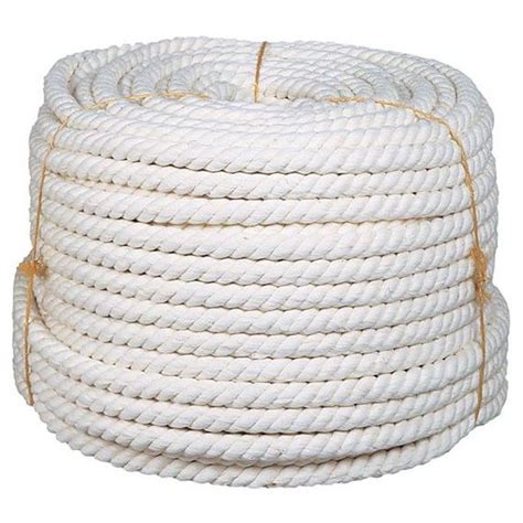 3-Ply White Cotton Rope, 1/2" - Hill Leather Company