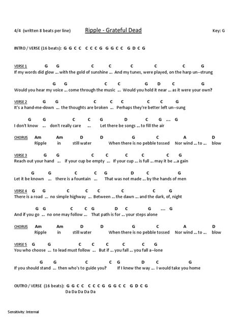 Ripple - Grateful Dead | PDF | Song Structure | Songs