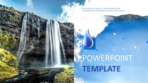 Free PPT Templates - Waterfall
