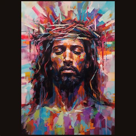 Black Christ Jesus Art POSTER Unframed, African American Art Christian ...