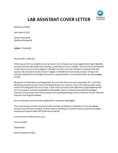 Application Letter Of Lab Work Lab Technician Job App - vrogue.co