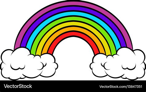 Rainbow icon icon cartoon Royalty Free Vector Image