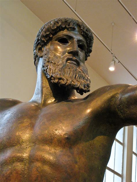 Bronze Statue of Zeus or Poseidon, Cape Artemision, northern Euboea, Severe Style, early ...