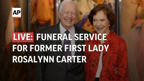 Rosalynn Carter funeral live stream: Watch the former first lady’s ...