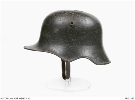 German Model 1918 cut out steel helmet | Australian War Memorial