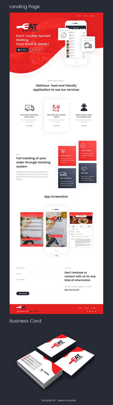 Landing Page & Business Card Design on Behance