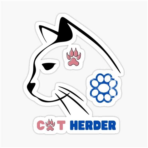 "Cat Herder" Sticker for Sale by QDCoDisign | Redbubble