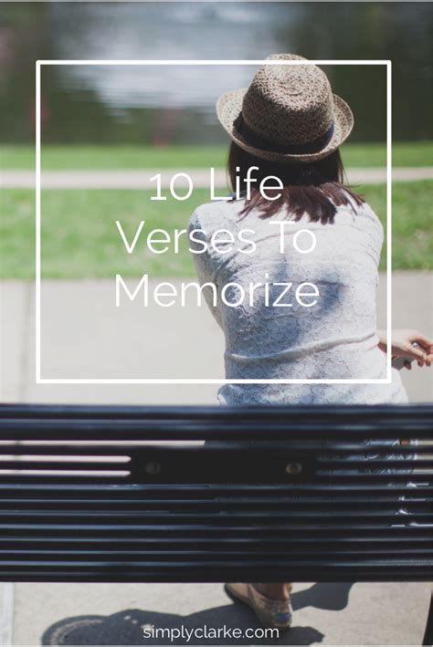 10 Life Verses to Memorize - Simply Clarke