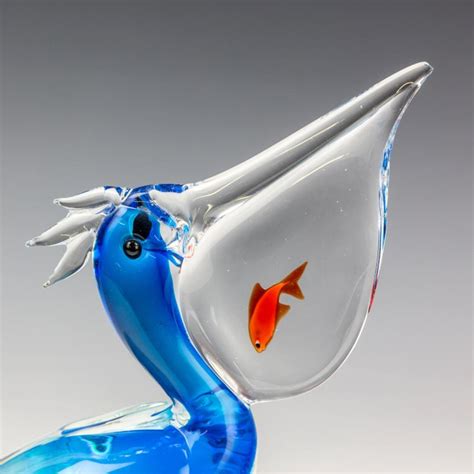 Sold Price: Murano Italian Art Glass Pelican w/ Fish Sculpture - May 3, 0120 1:00 PM EDT