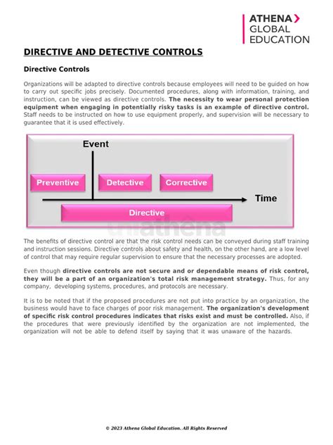 Directive & Detective Controls | PDF | Risk | Occupational Safety And ...