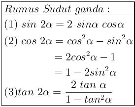 Contoh Soal Trigonometri Sudut Rangkap