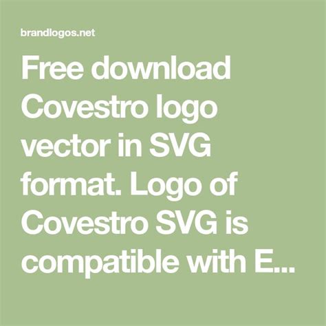 Free download Covestro logo vector in SVG format. Logo of Covestro SVG ...